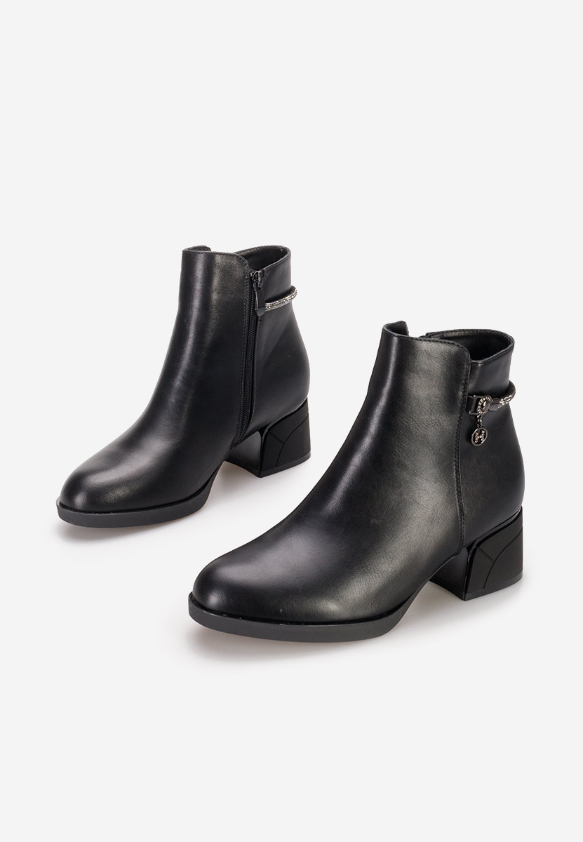 Čierne elegantné kotničky Lumisphera