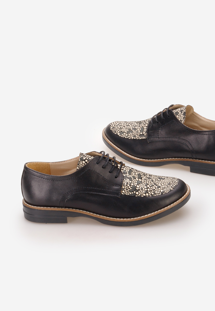 Čierne kožené derby dámske Radiant V4