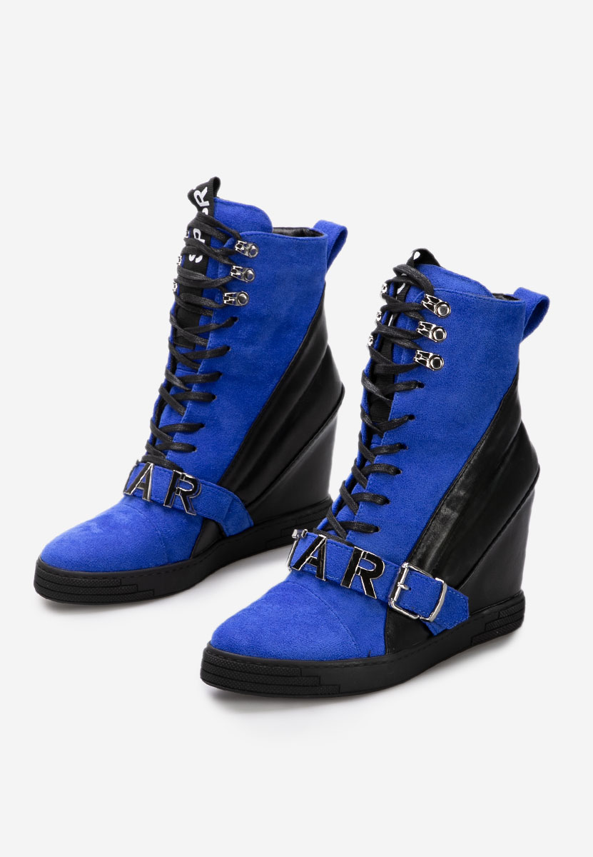 Modré dámske tenisky na platforme Candy