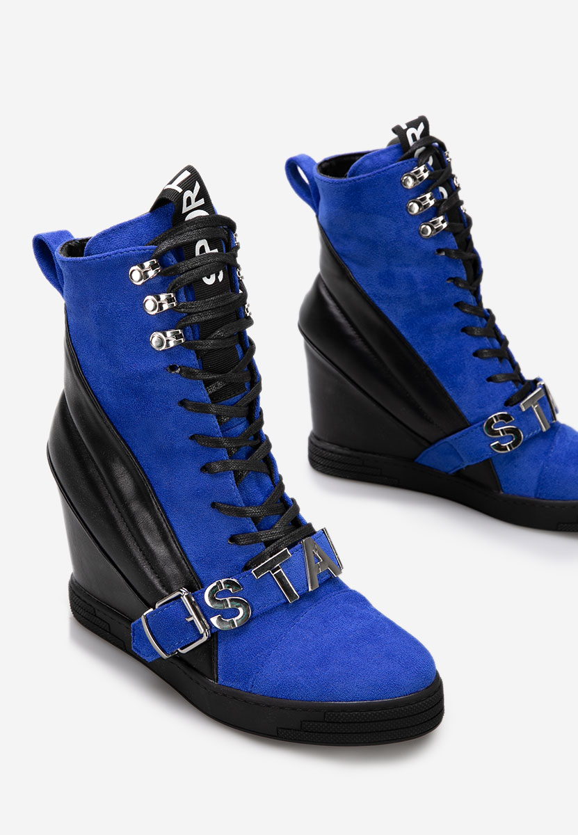 Modré dámske tenisky na platforme Candy