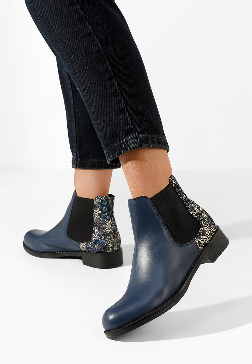 Farebné kožené členkové čižmy Campina