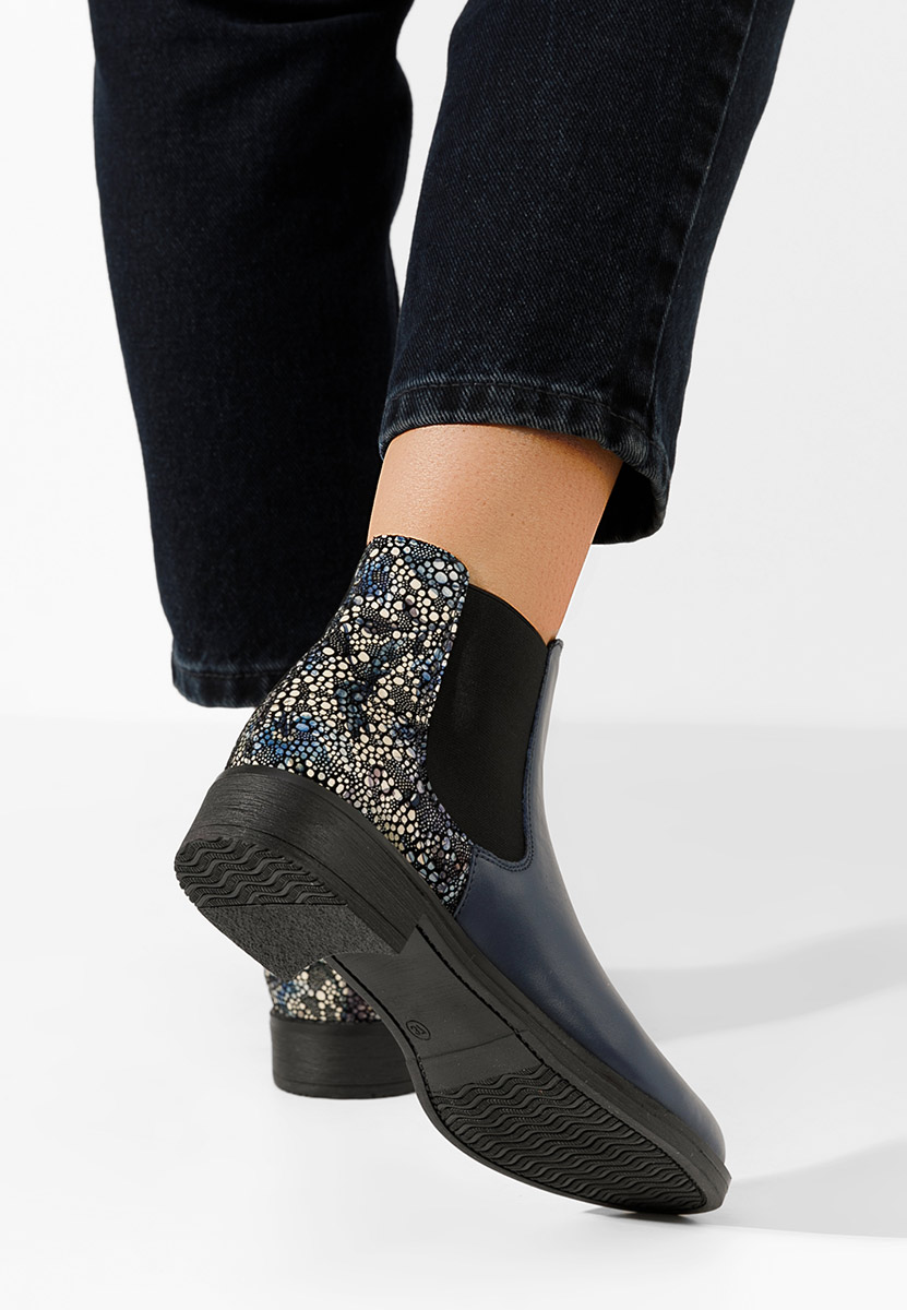 Farebné kožené členkové čižmy Campina