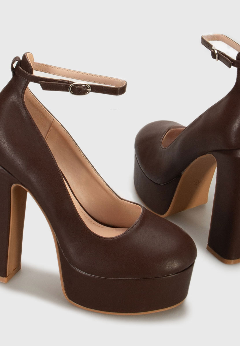 Hnedé lodičky na platforme Matea V3