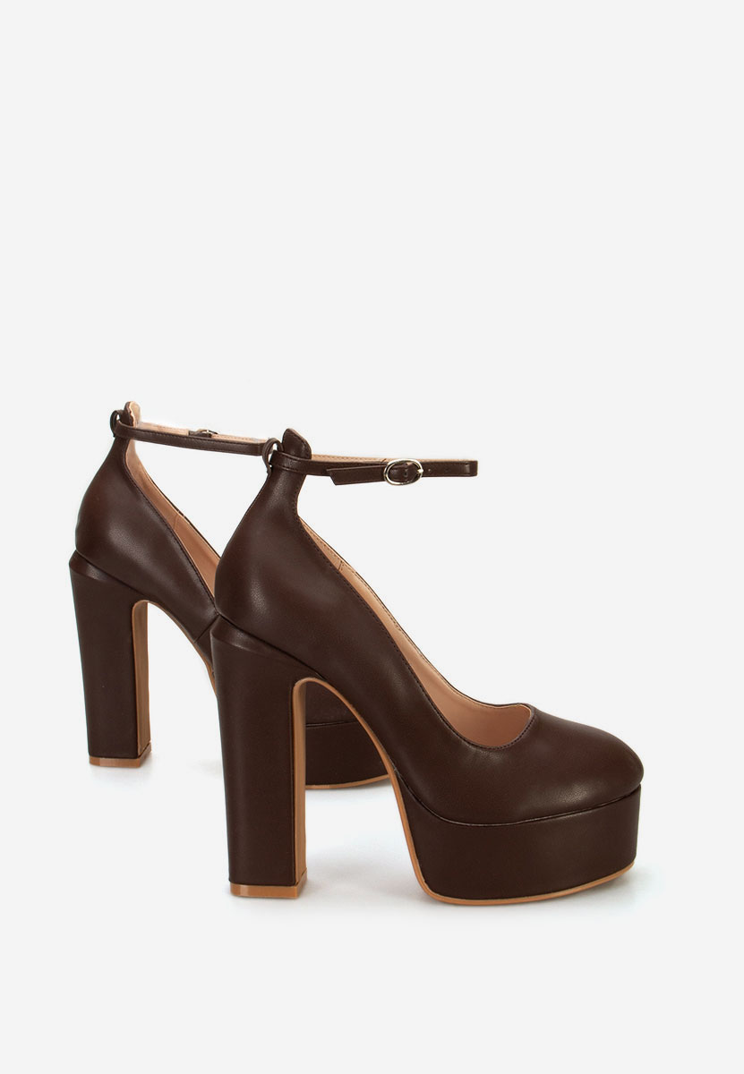 Hnedé lodičky na platforme Matea V3