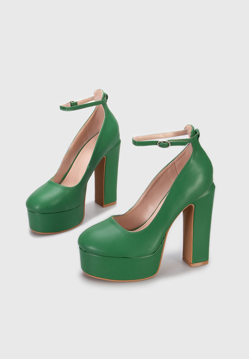 Zelené lodičky na platforme Matea V4