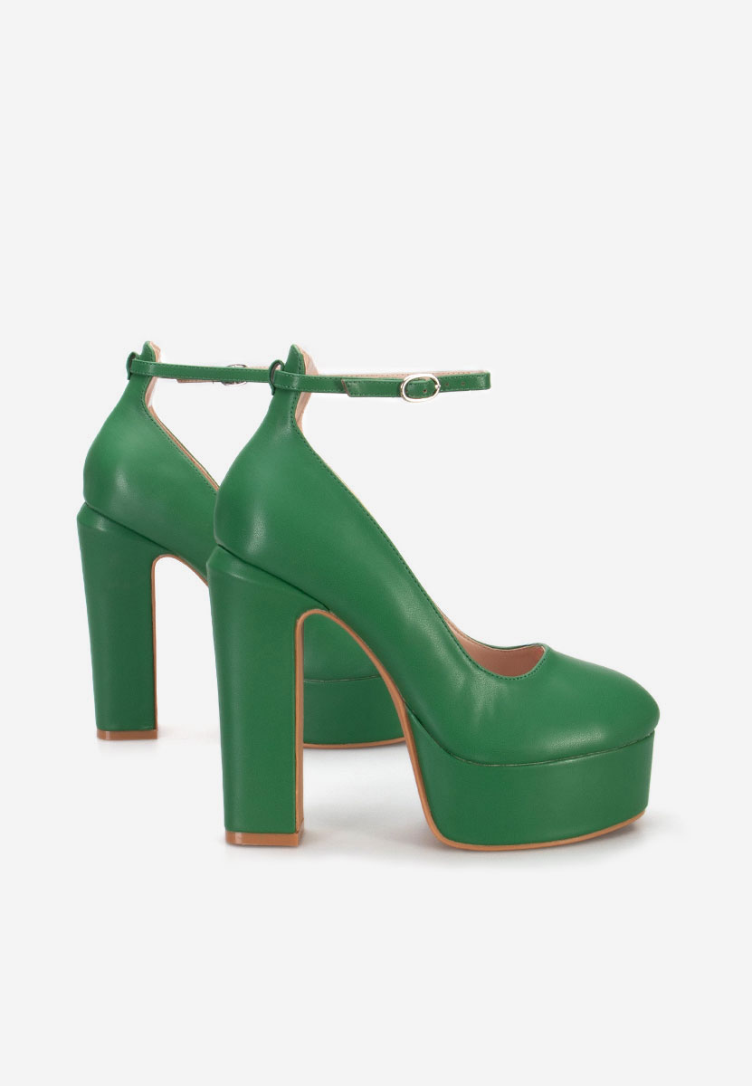 Zelené lodičky na platforme Matea V4