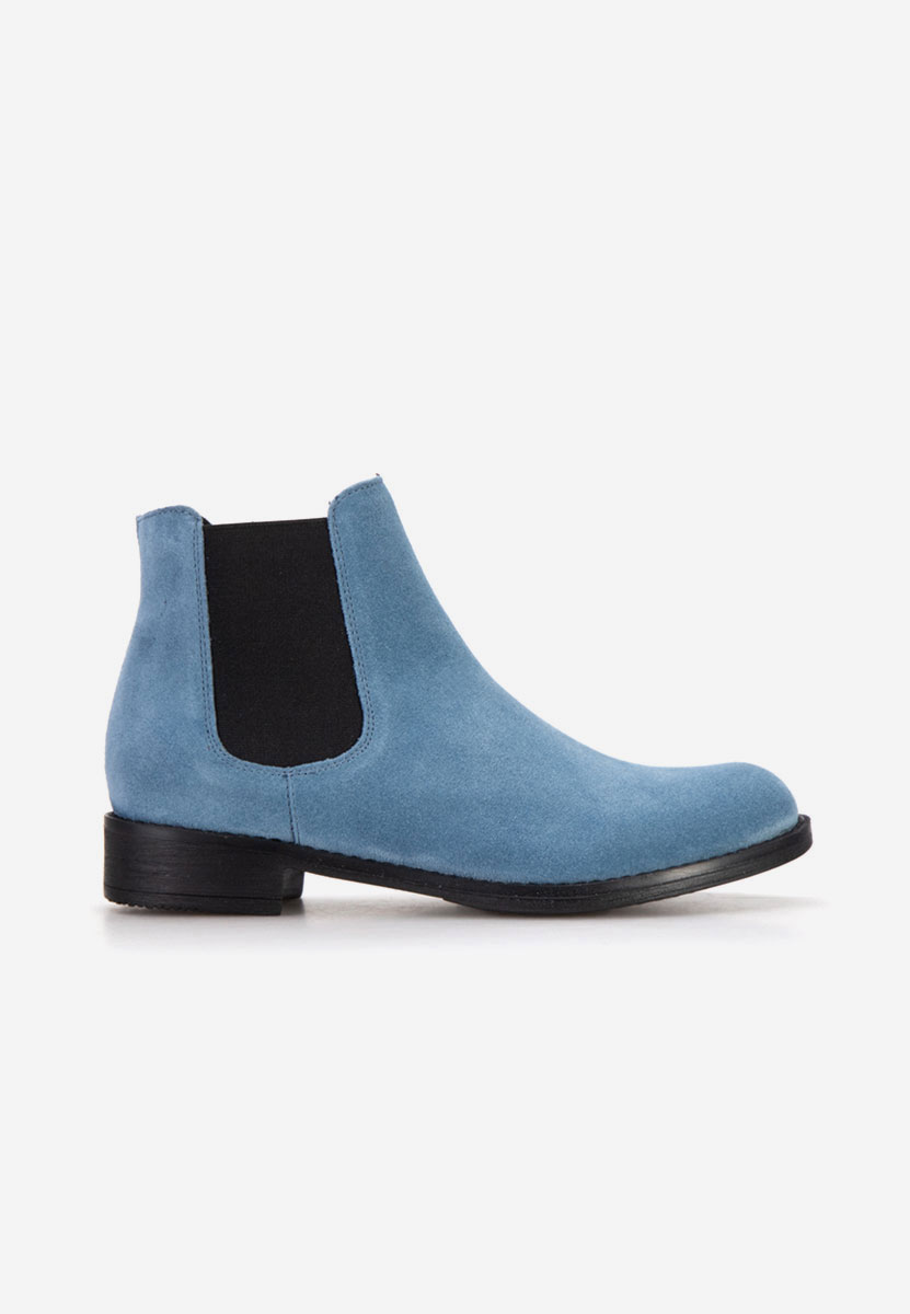 Modré kožené členkové čižmy Campina V2