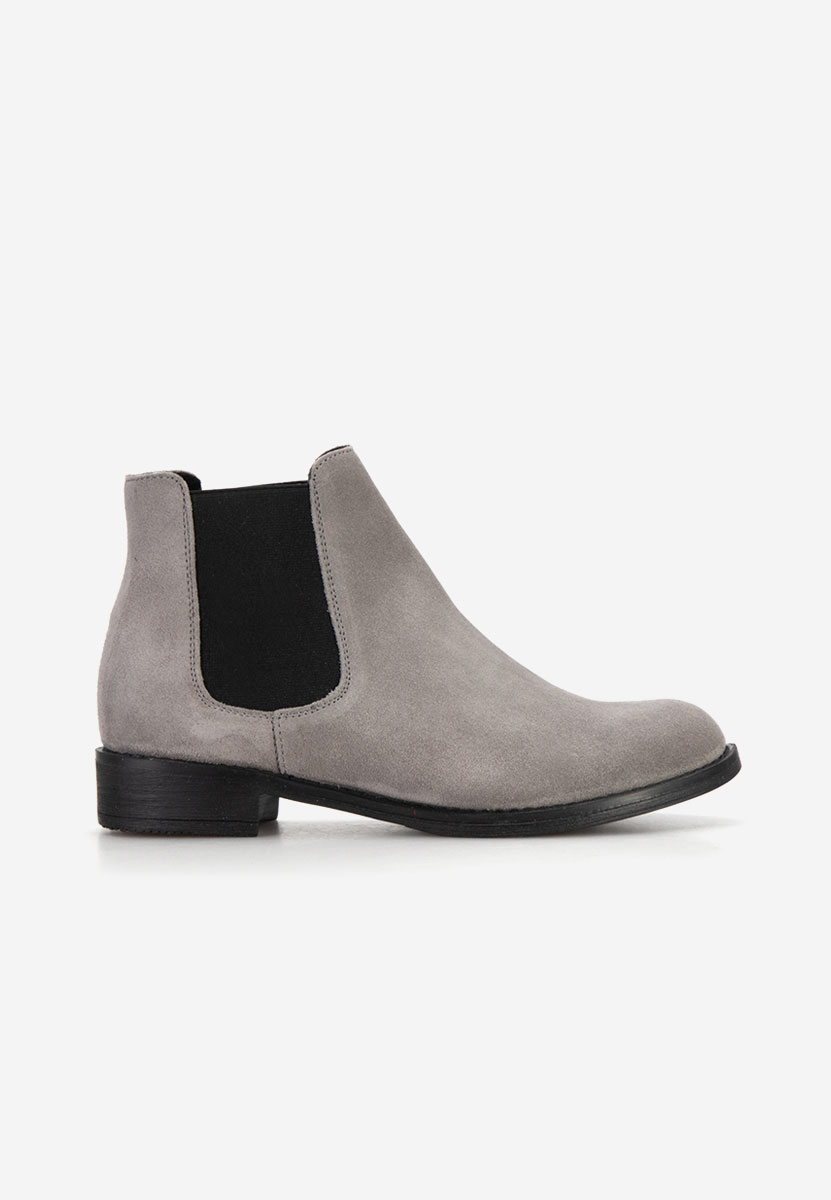 Sivé kožené členkové čižmy Campina V2