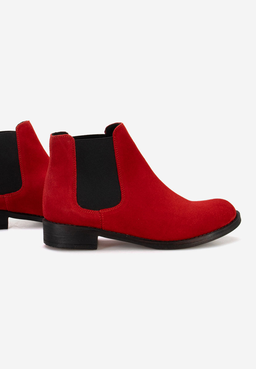 Červené kožené členkové čižmy Campina V2