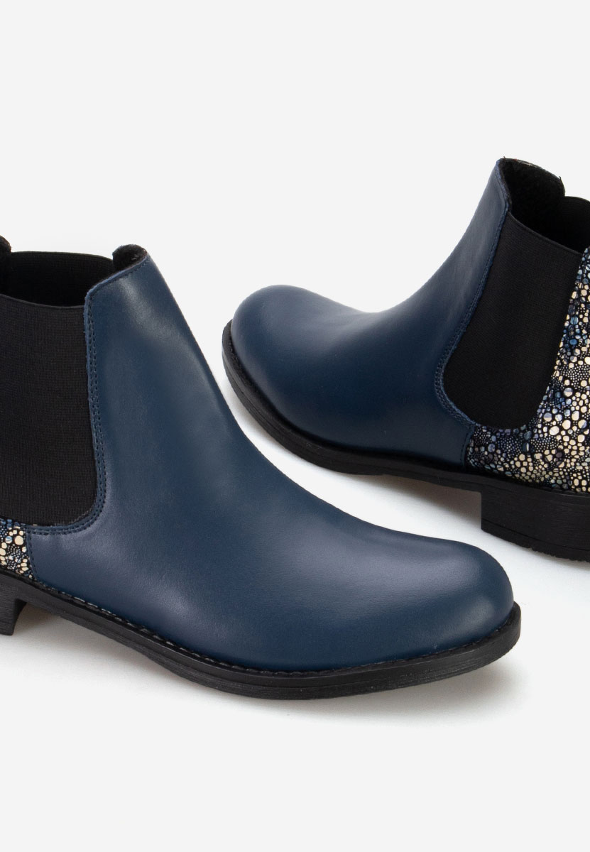 Farebné kožené členkové čižmy Campina