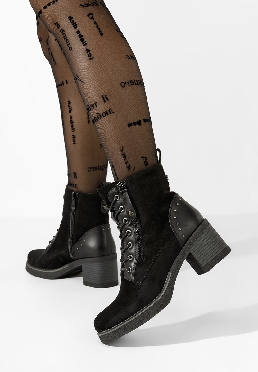 Čierne členkové čižmy Jovanna