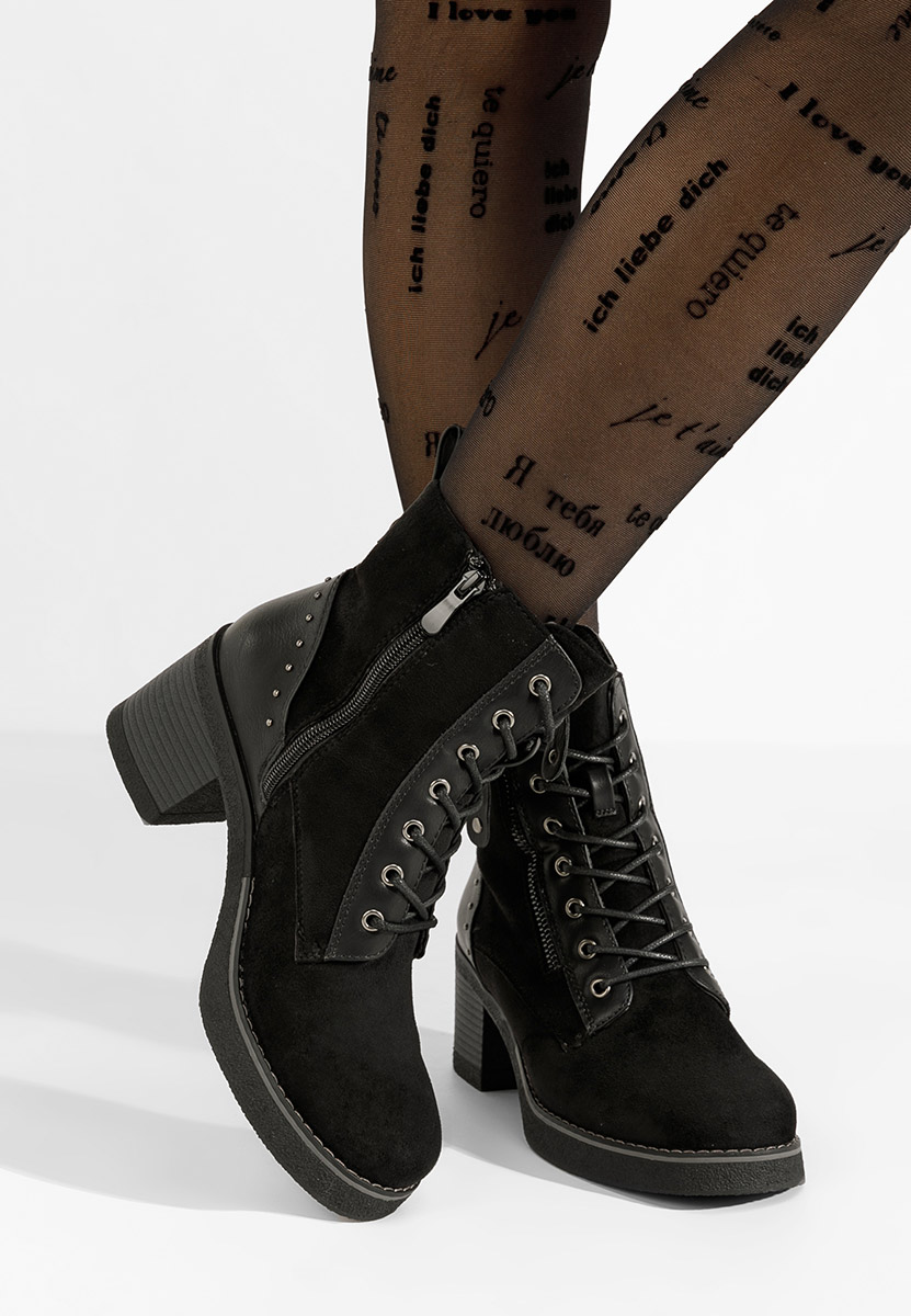 Čierne členkové čižmy Jovanna