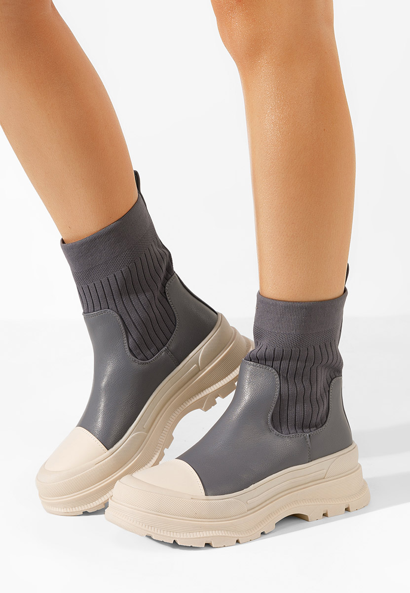 Sivé dámske sneakersy Avalini