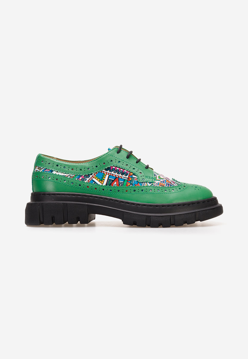 Zelené poltopánky brogue dámske Henise V5