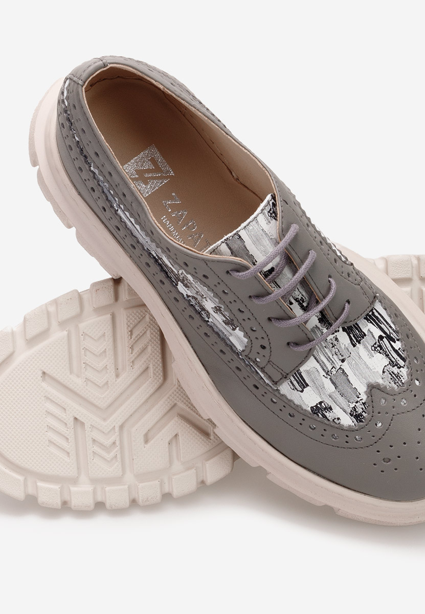 Sivé poltopánky brogue dámske Henise V5