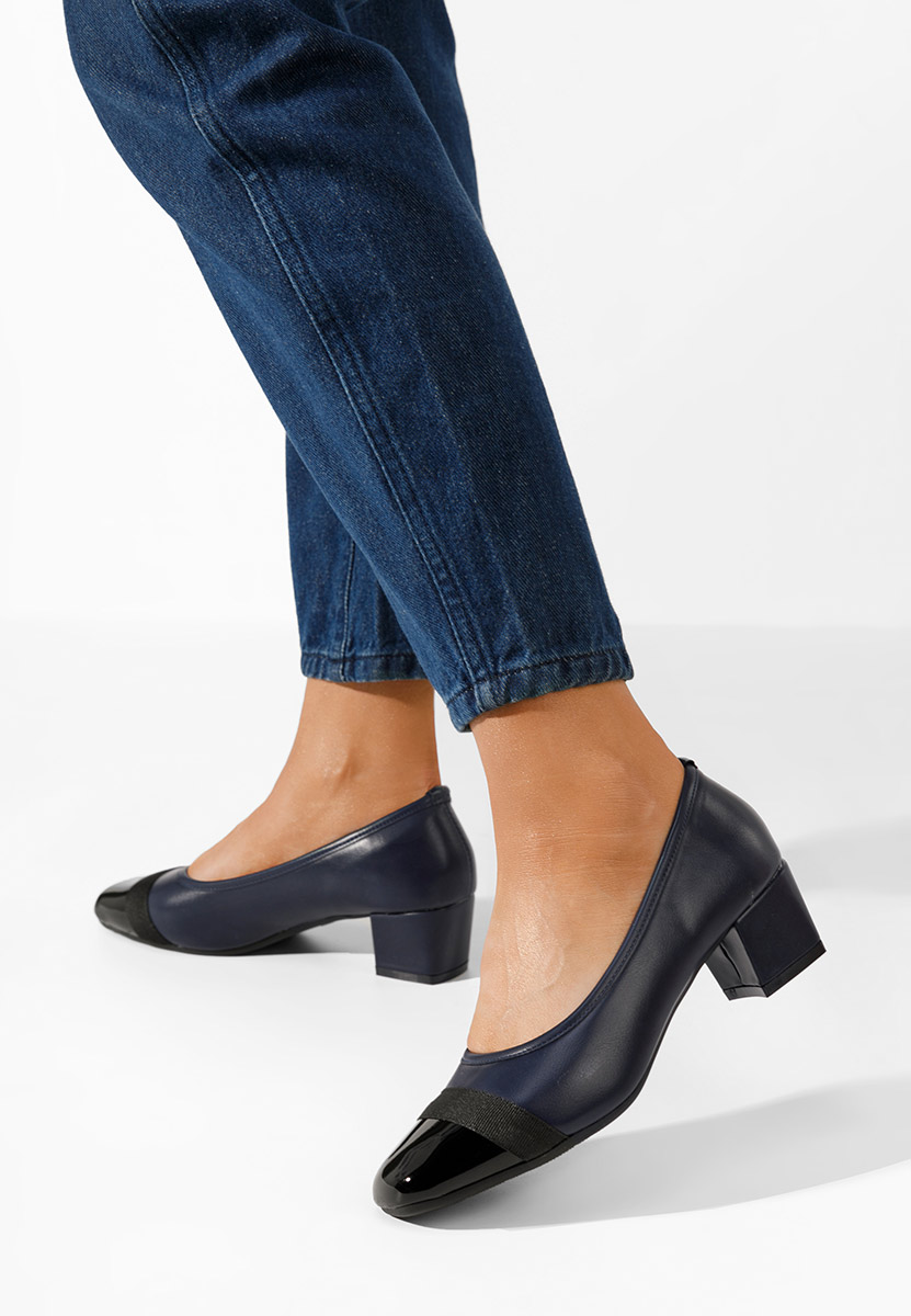 Tmavomdoré lodičky na nízkom opätku Selea Tmavomdoré lodičky na nízkom opätku Selea