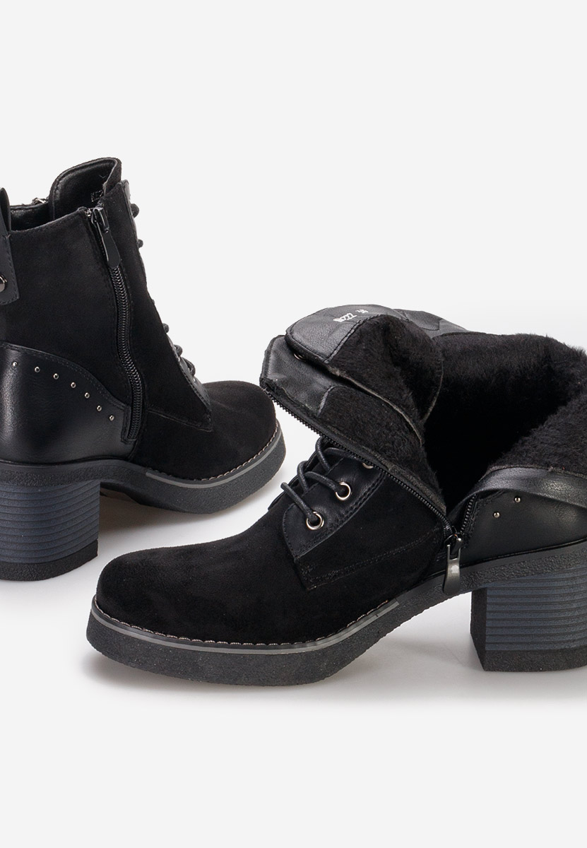 Čierne členkové čižmy Jovanna