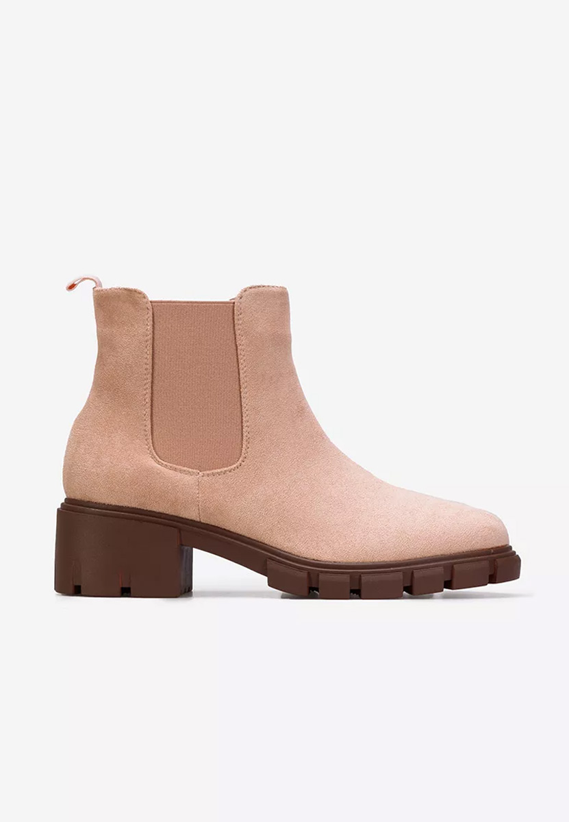 Béžové členkové topánky chelsea Alyona