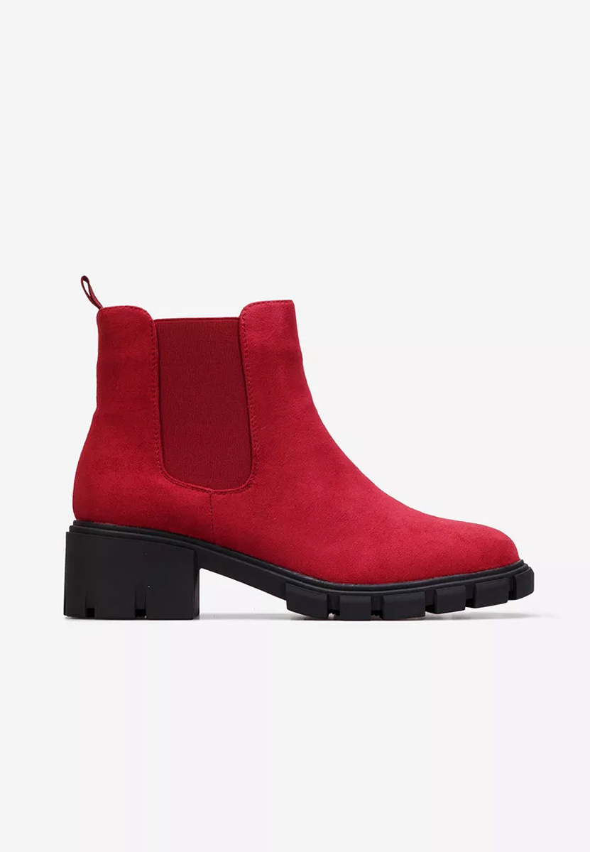 Červené členkové čižmy Alyona