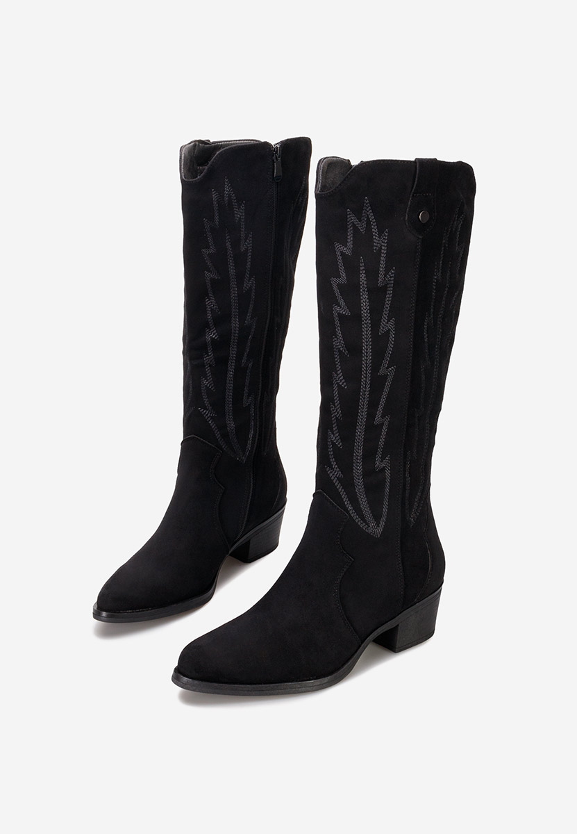 Čierne kovbojské čižmy Wisteria