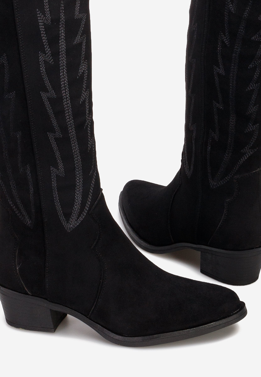 Čierne kovbojské čižmy Wisteria