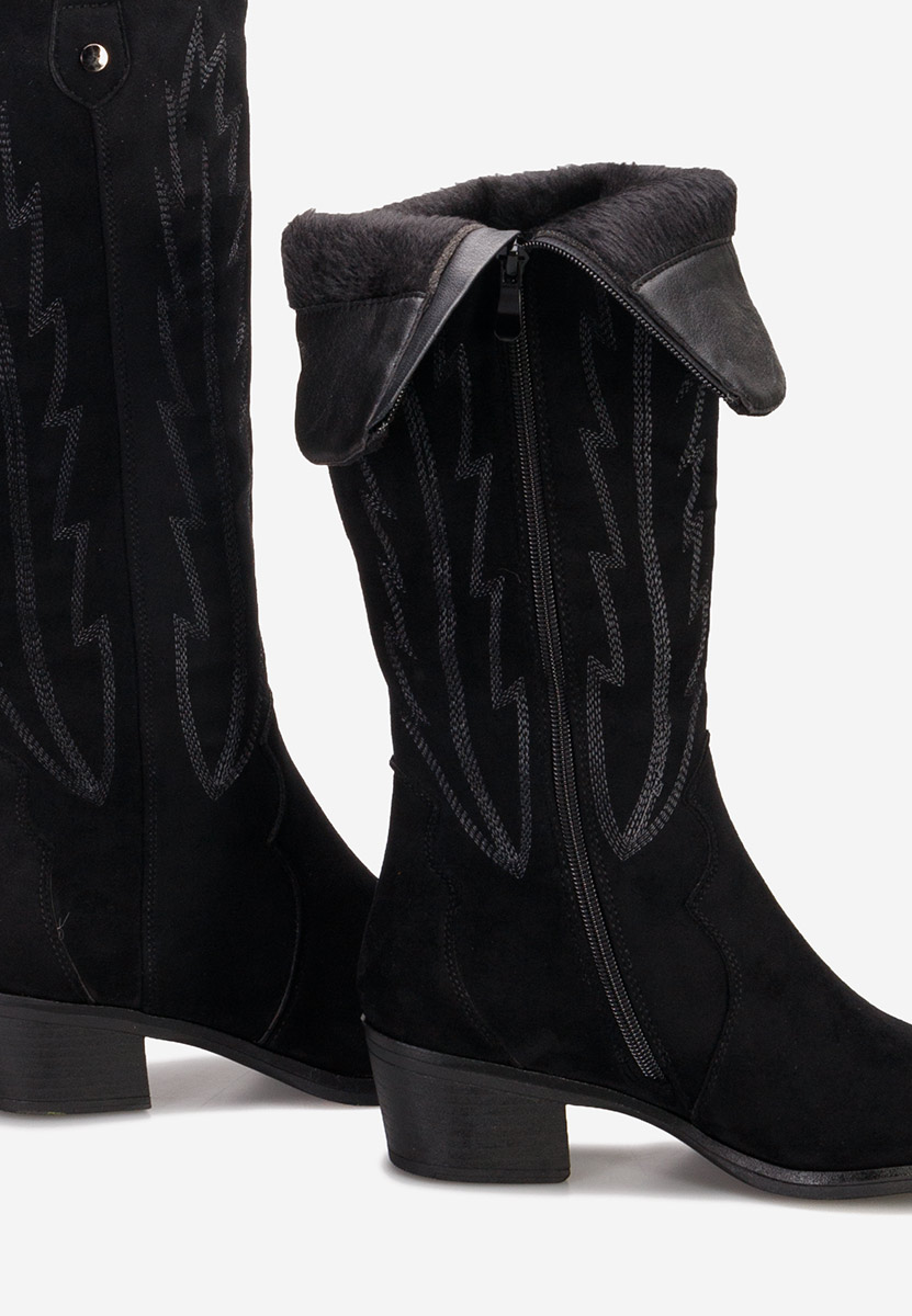 Čierne kovbojské čižmy Wisteria