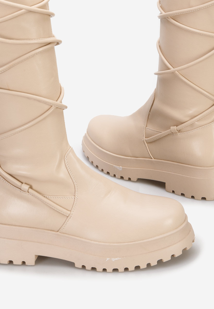 Béžové vysoké čižmy Cazorla