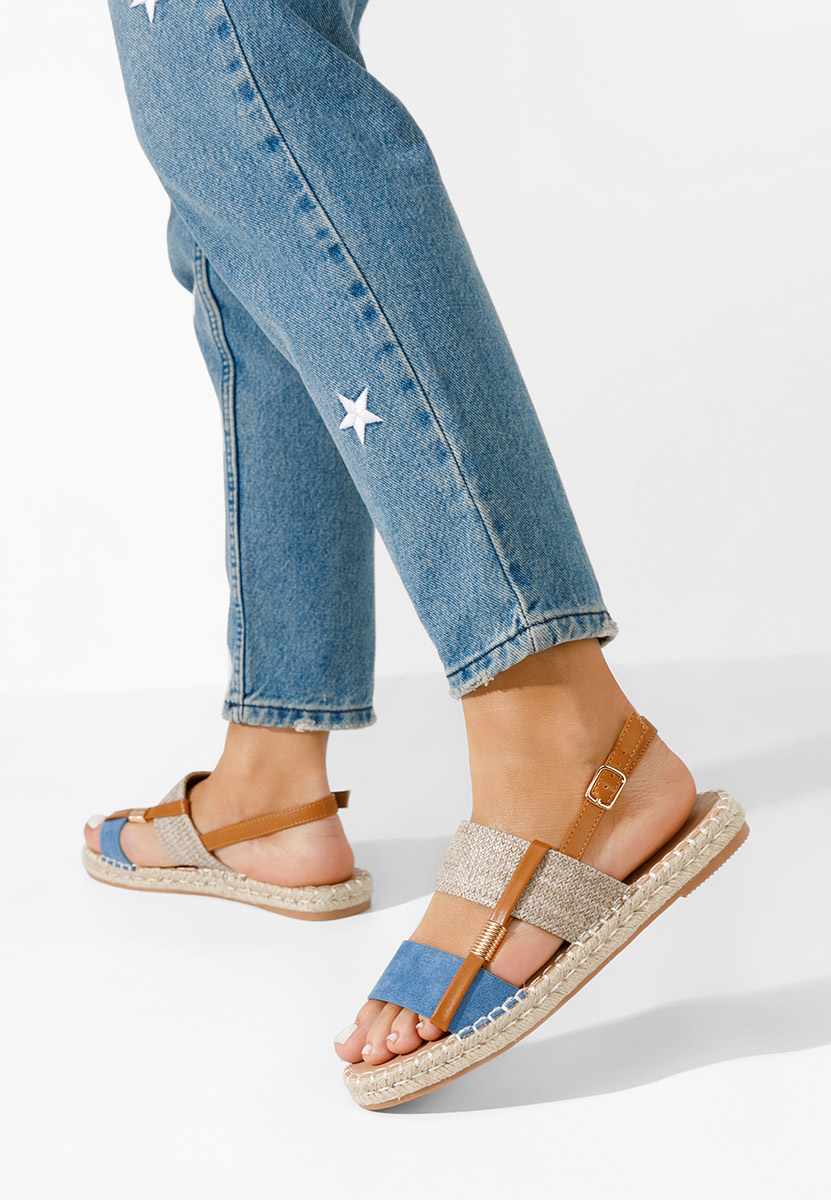 Modré espadrilky sandale Emillya
