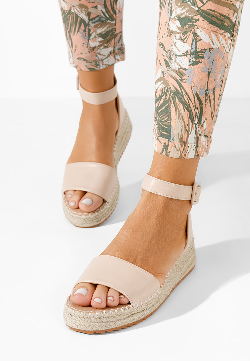 Béžové espadrilky sandale Vicky