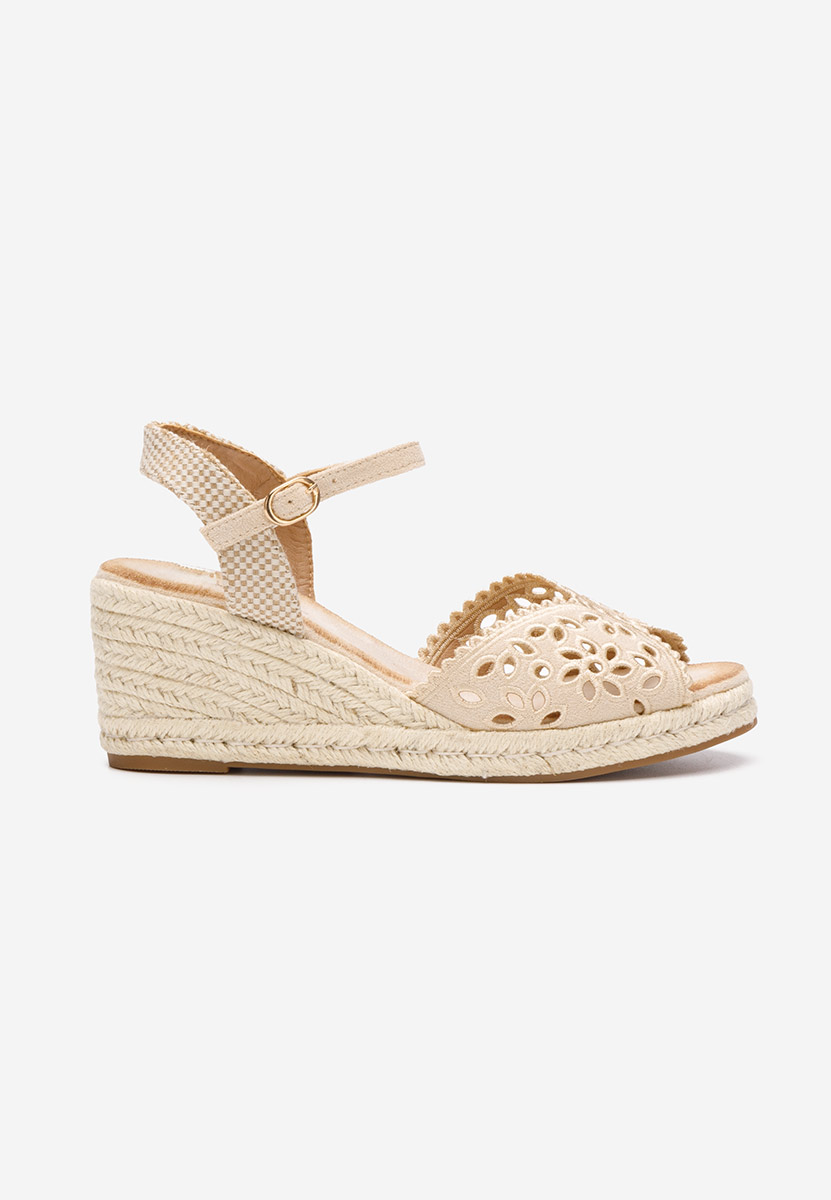 Béžové espadrilky sandale Finana