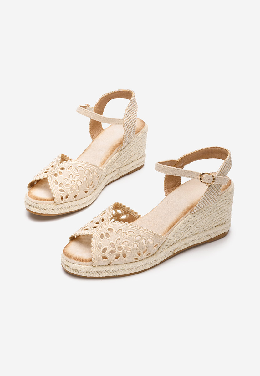 Béžové espadrilky sandale Finana