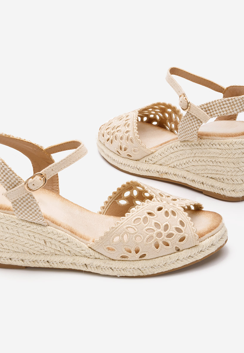 Béžové espadrilky sandale Finana