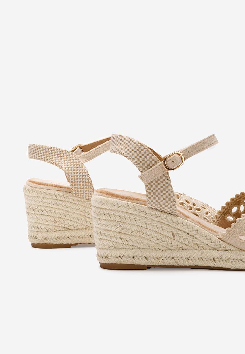 Béžové espadrilky sandale Finana