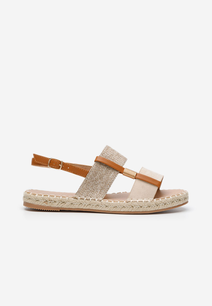 Béžové espadrilky sandale Emillya