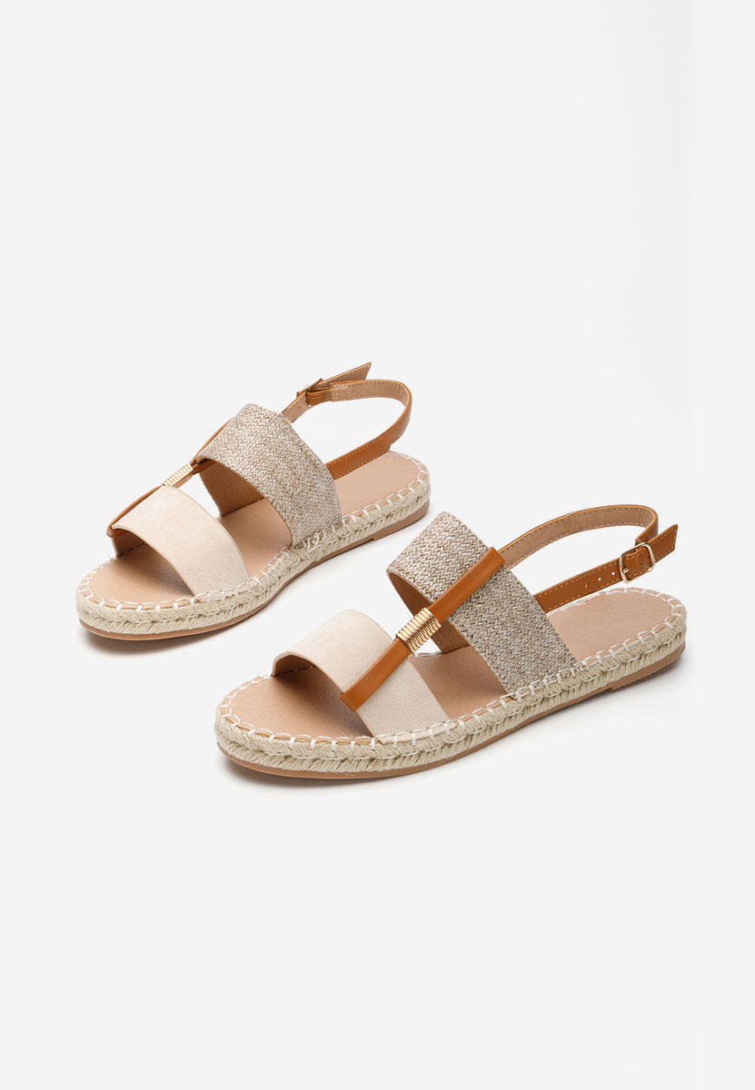 Béžové espadrilky sandale Emillya