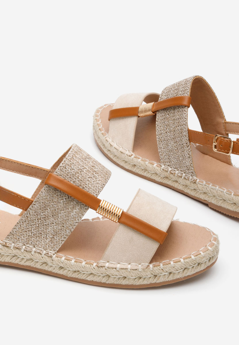 Béžové espadrilky sandale Emillya