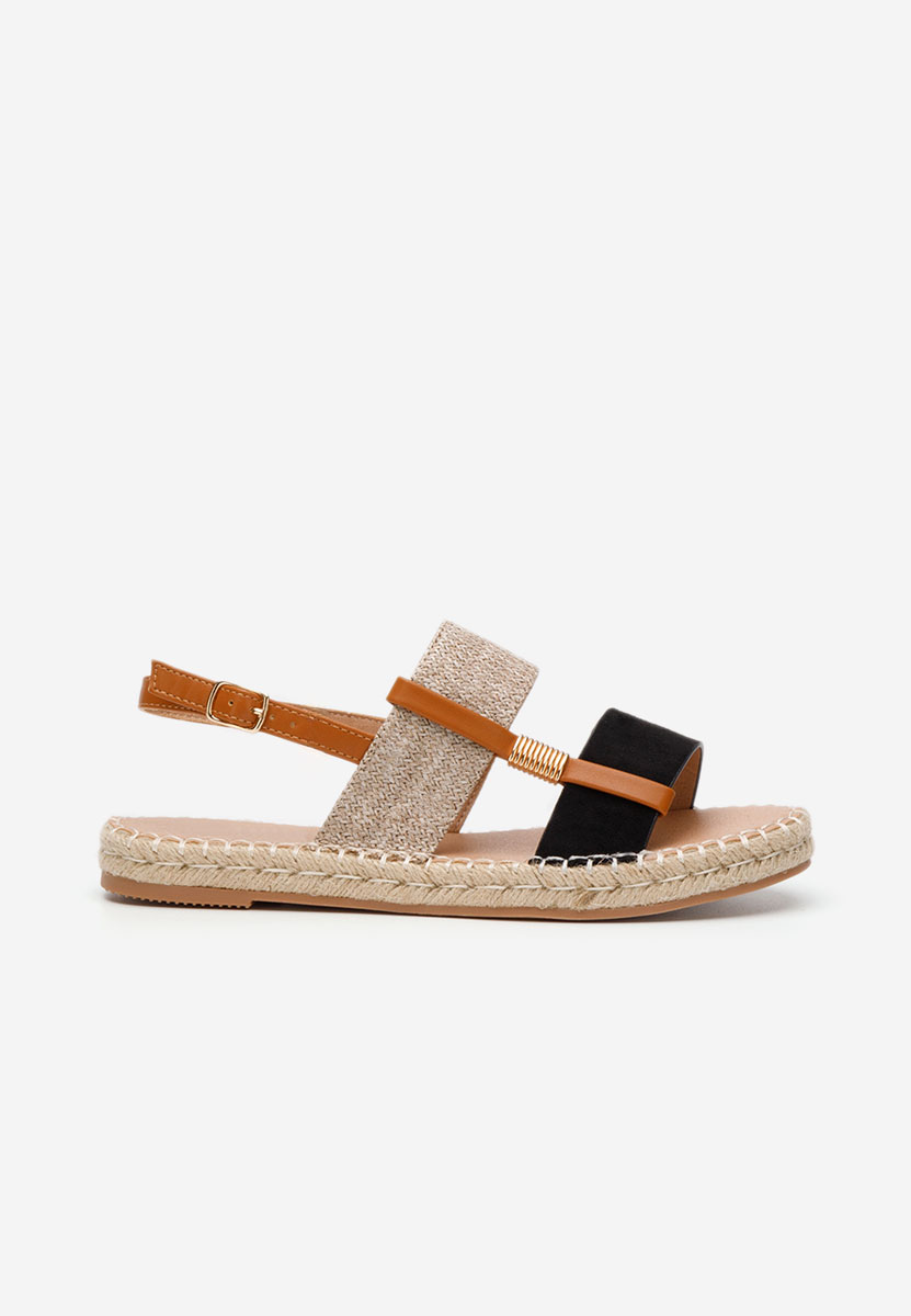 Čierne espadrilky sandale Emillya