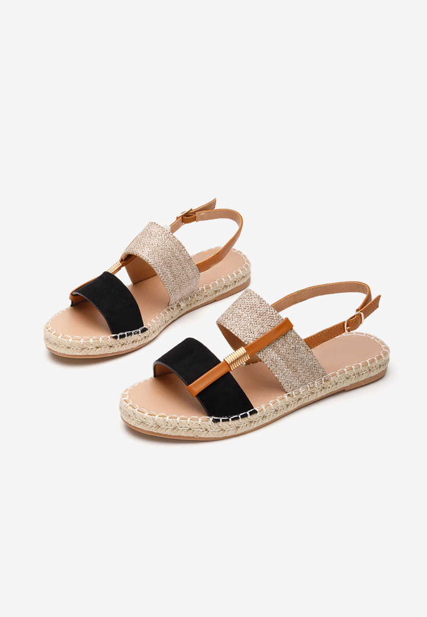 Čierne espadrilky sandale Emillya