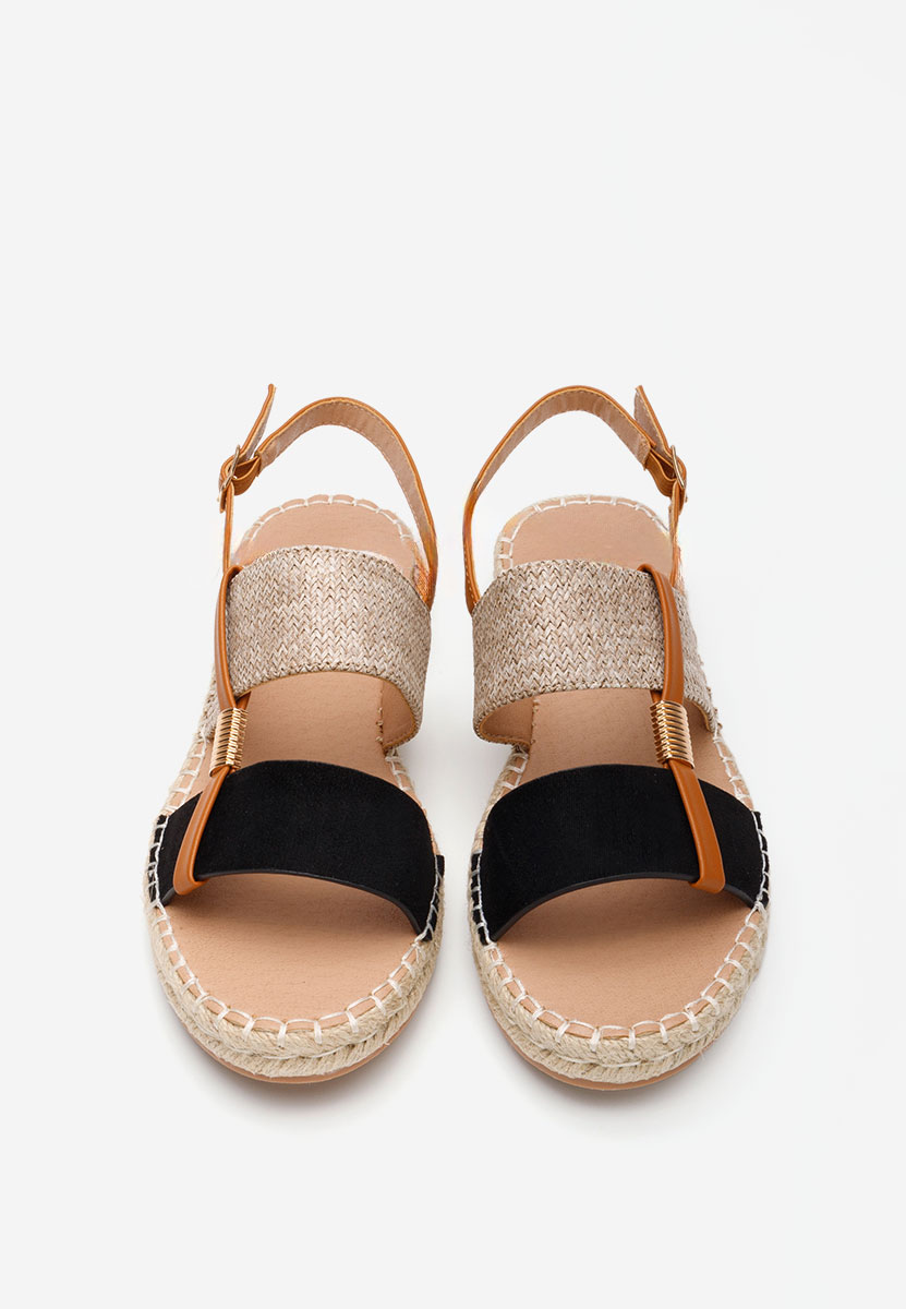 Čierne espadrilky sandale Emillya
