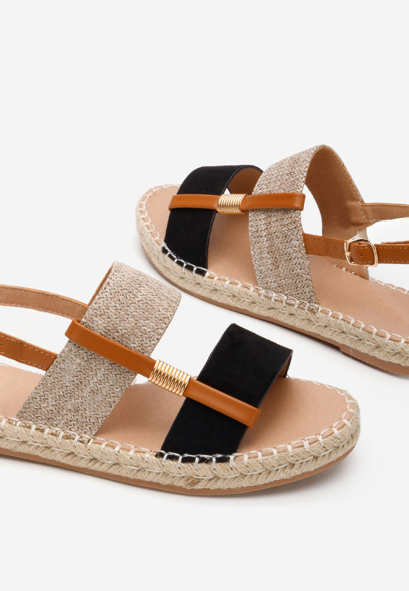 Čierne espadrilky sandale Emillya