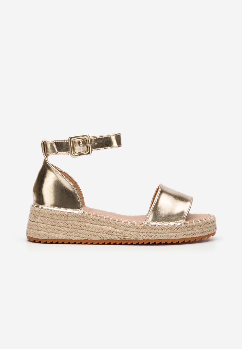 Zlaté espadrilky sandale Vicky