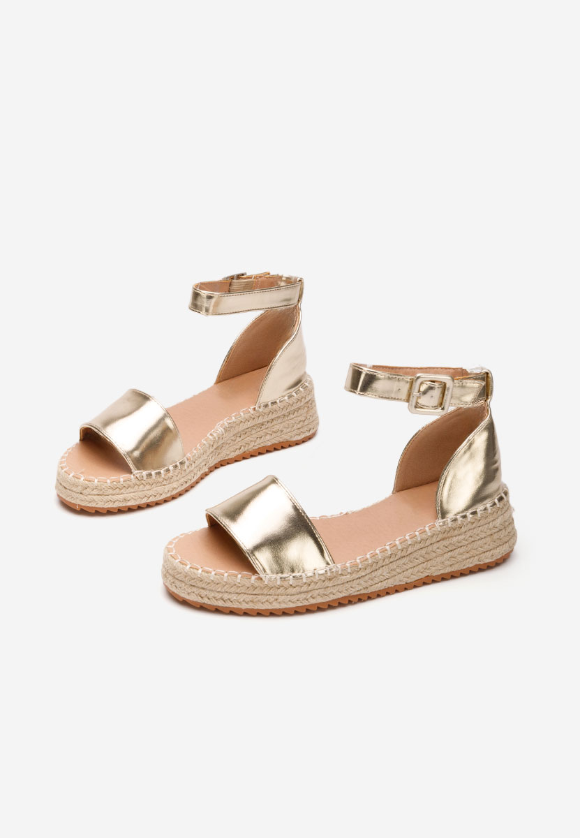Zlaté espadrilky sandale Vicky