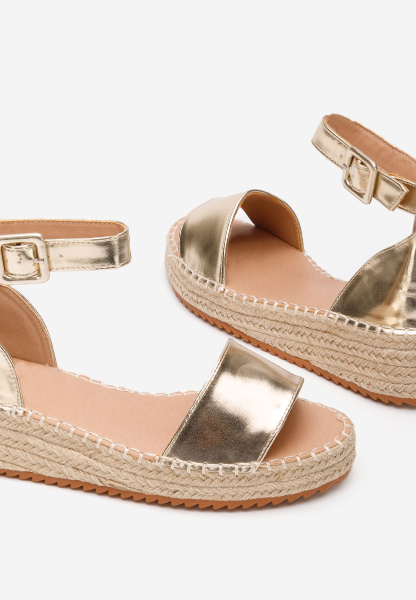 Zlaté espadrilky sandale Vicky