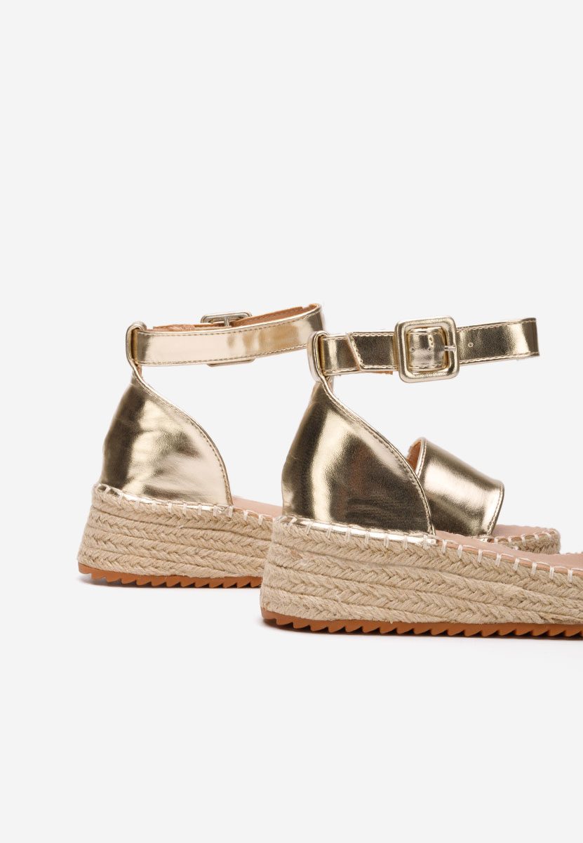 Zlaté espadrilky sandale Vicky