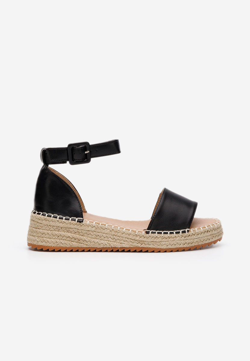 Čierne espadrilky sandale Vicky