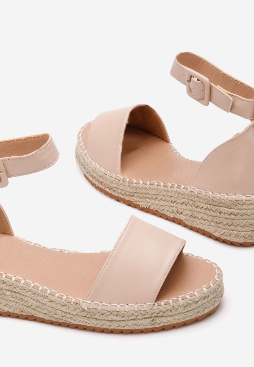 Béžové espadrilky sandale Vicky