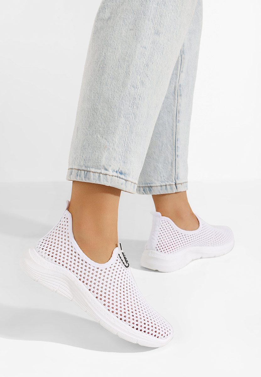 Biele slip on tenisky damske Kadrina