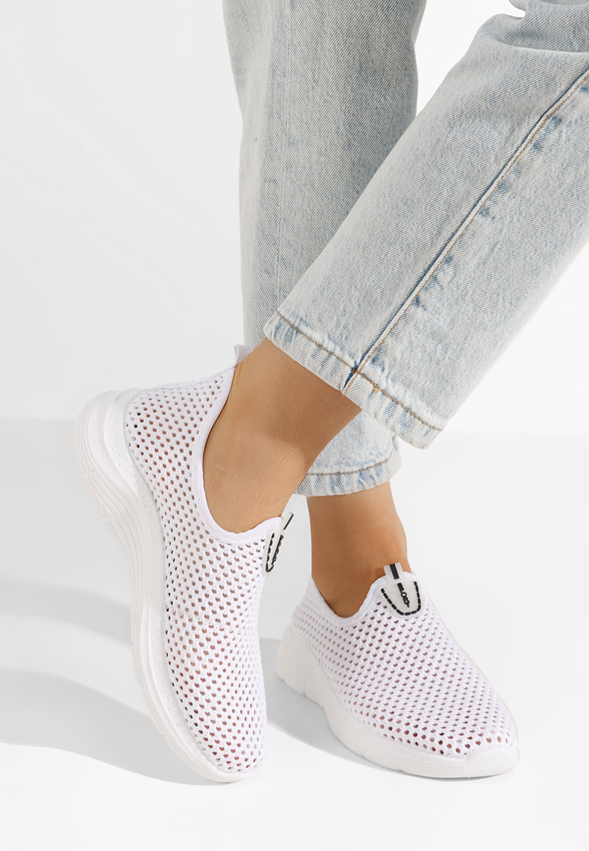 Biele slip on tenisky damske Kadrina