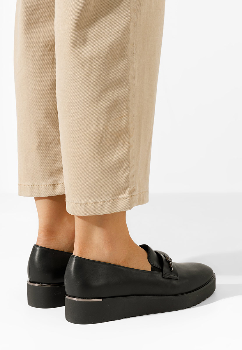 Čierne dámske poltopánky Caterina