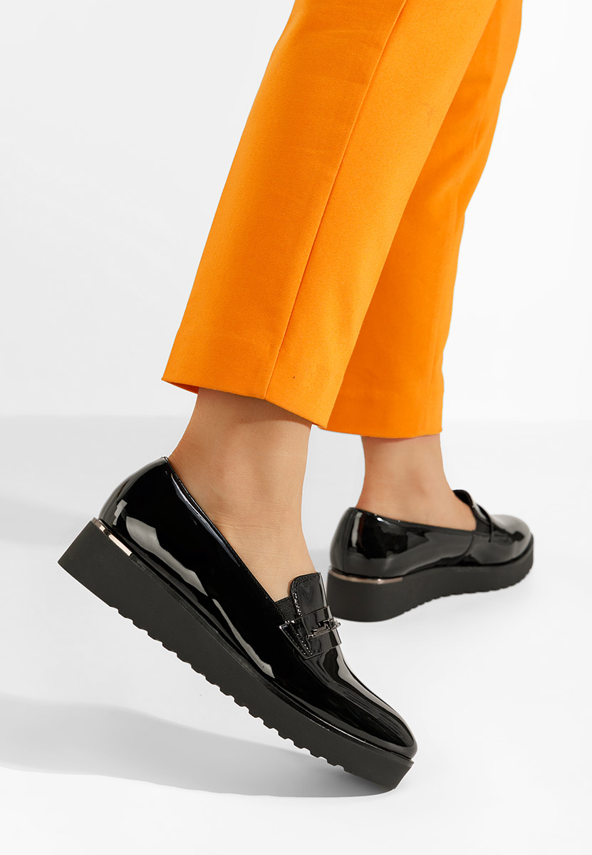 Čierne dámske poltopánky Caterina V2